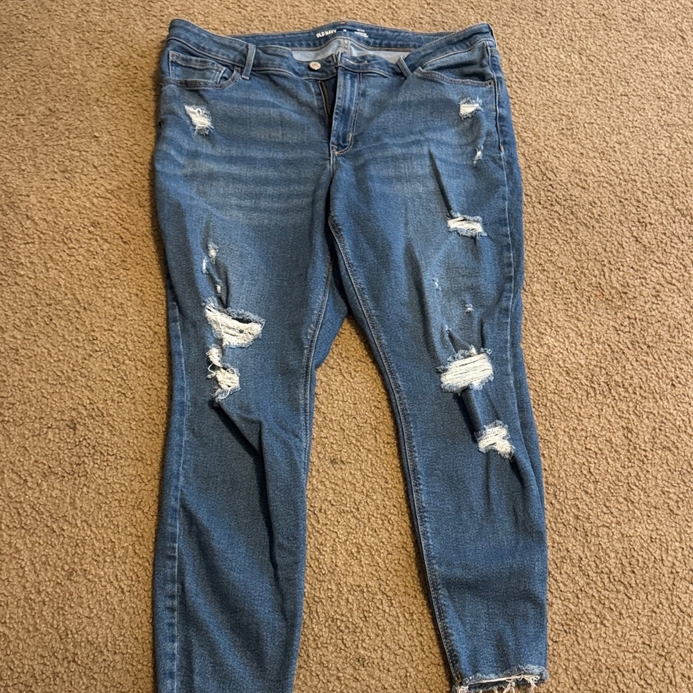 Old Navy Distressed Skinny Jeans - Blue